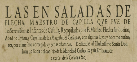 Comienzo de "Las ensaladas de Flecha".
