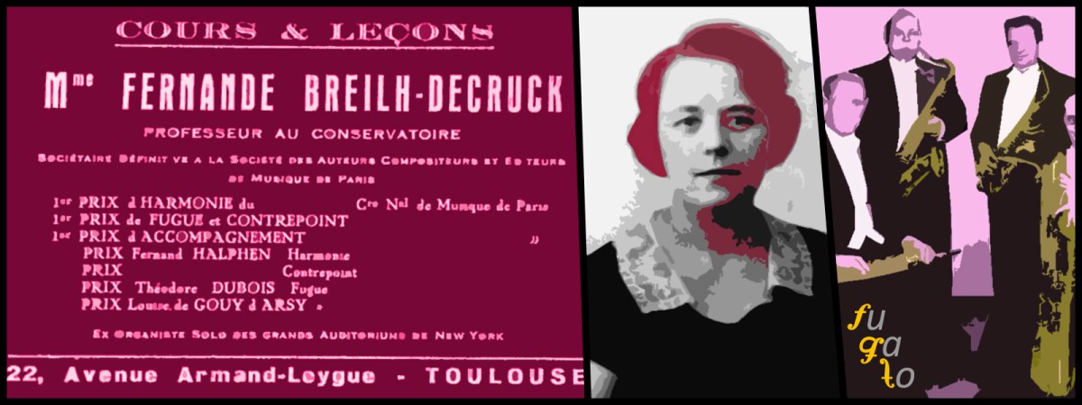 Anuncio de las clases de Fernande Breilh-Decruck, la compositora y el Cuarteto de la Guardia Republicana.