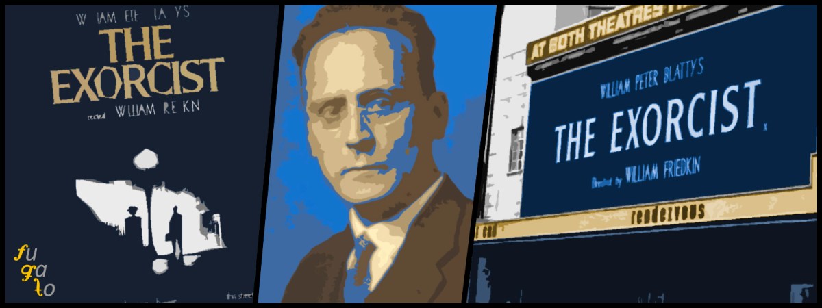 Cartel de la película “El exorcista”, Anton Webern y marquesina de un cine que en 1973 exhibía “El exorcista”.
