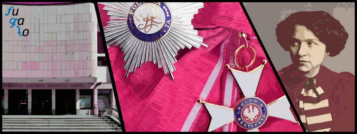 Conservatorio de Varsovia, cruces de la Orden Polonia Restituta y Anna Maria Klechniowska.