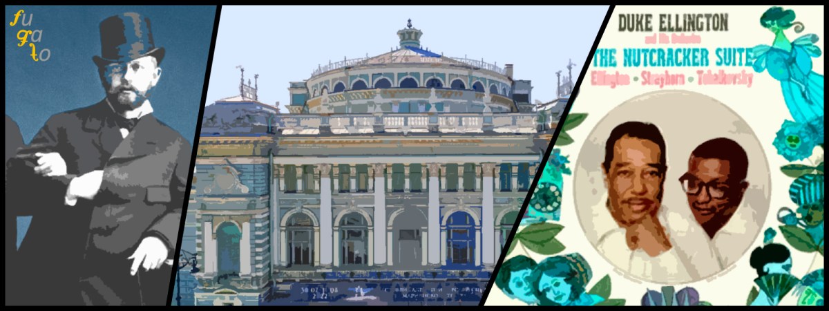 Chaikovski, Teatro Mariinski y portada de “The Nutcracker Suite”.